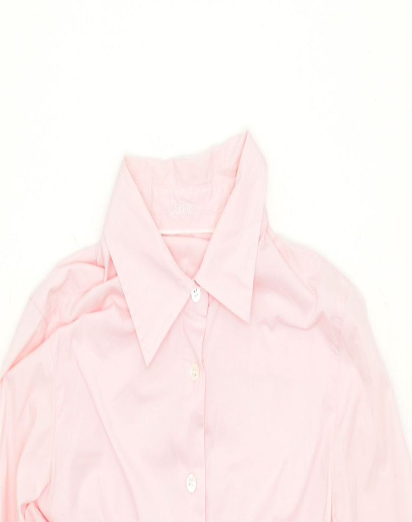 VINTAGE Womens 3/4 Sleeve Shirt UK 14 Medium Pink Cotton | Vintage | Thrift | Second-Hand | Used Clothing | Messina Hembry 
