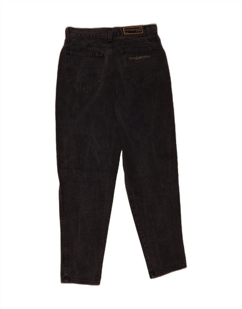ROCCOBAROCCO Womens Tapered Jeans IT 46 Large W32 L30 Black Cotton Vintage Roccobarocco and Second-Hand Roccobarocco from Messina Hembry 
