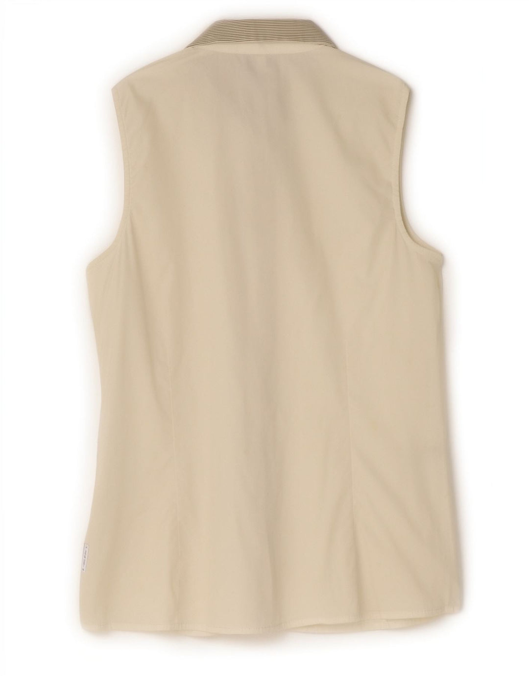 Armani Jeans Womens Sleeveless Shirt Blouse EU 42 Medium White Striped