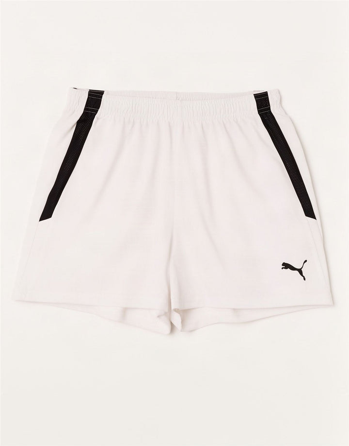 Puma Mens Sport Shorts Medium White Colourblock Polyester