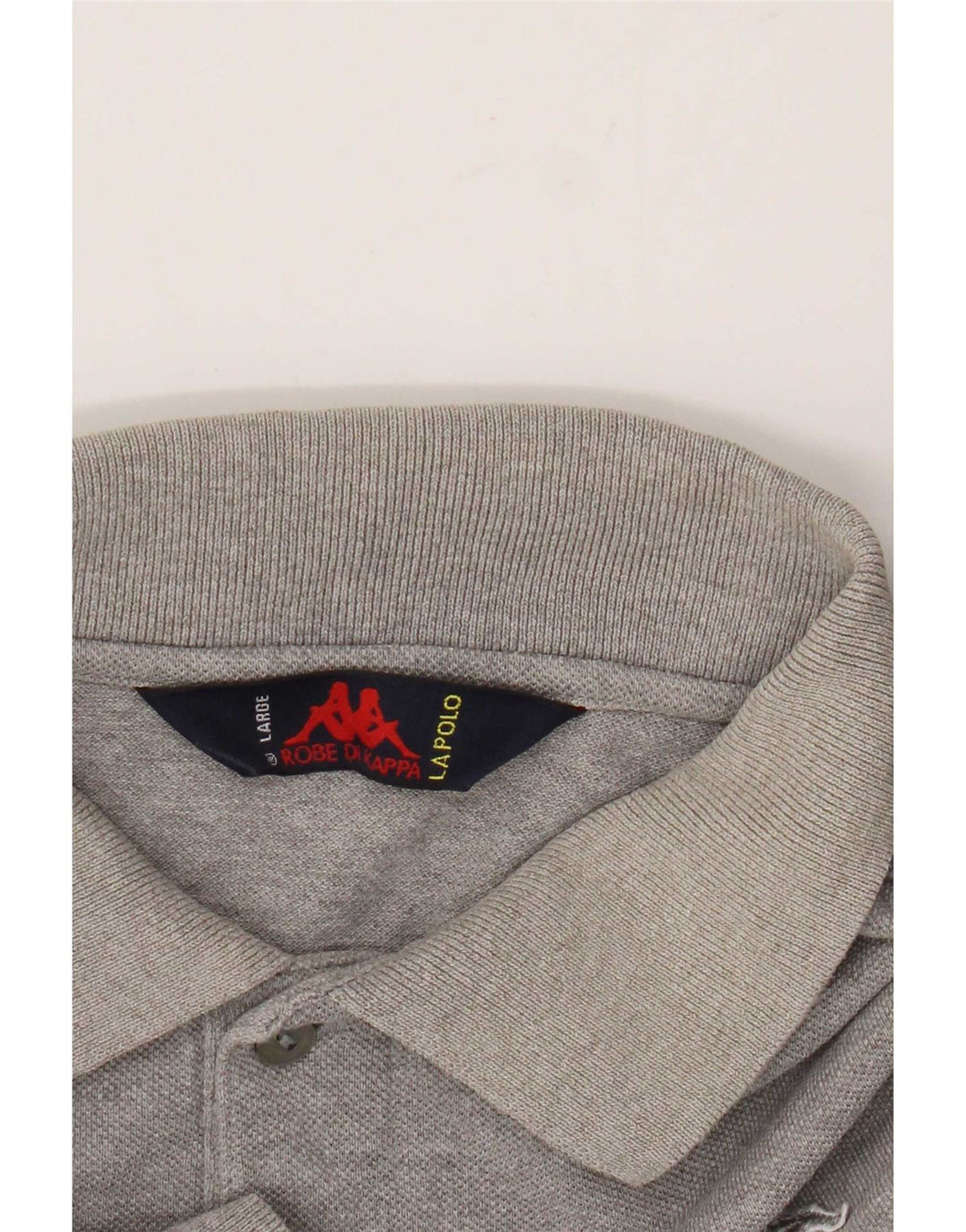 Kappa Mens Polo Shirt Large Grey Flecked
