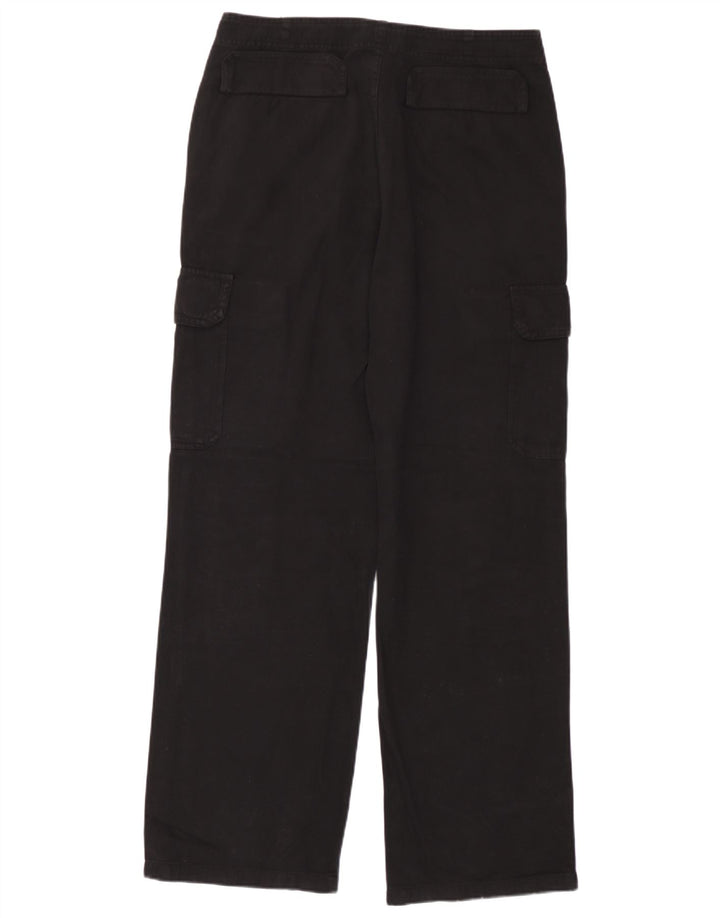 Zara Womens Straight Cargo Trousers EU 40 Medium W30 L30 Black