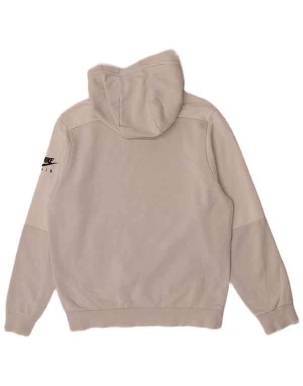Nike Mens Graphic Hoodie Jumper Small Grey Colourblock Cotton