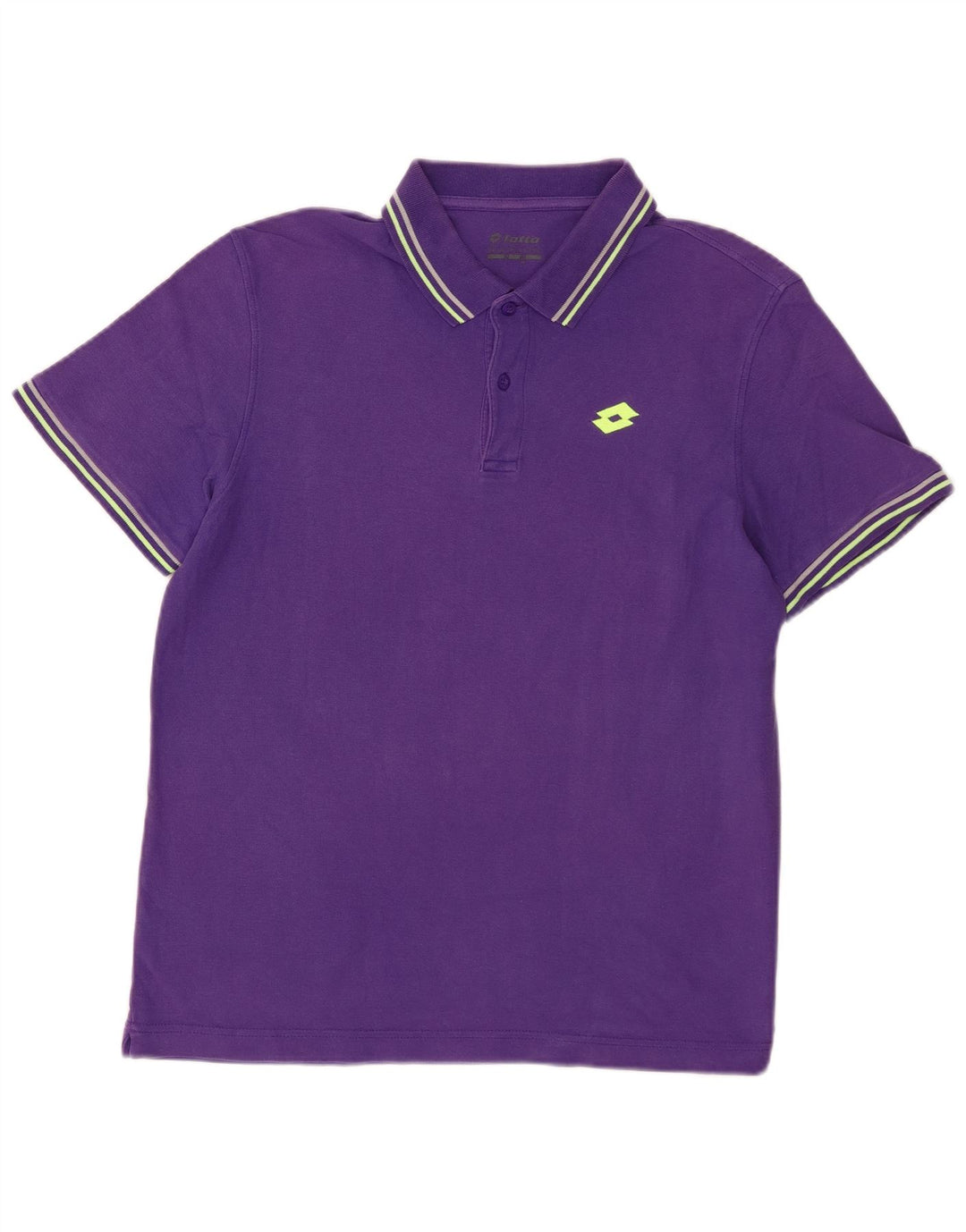 Lotto Mens Polo Shirt Medium Purple Cotton