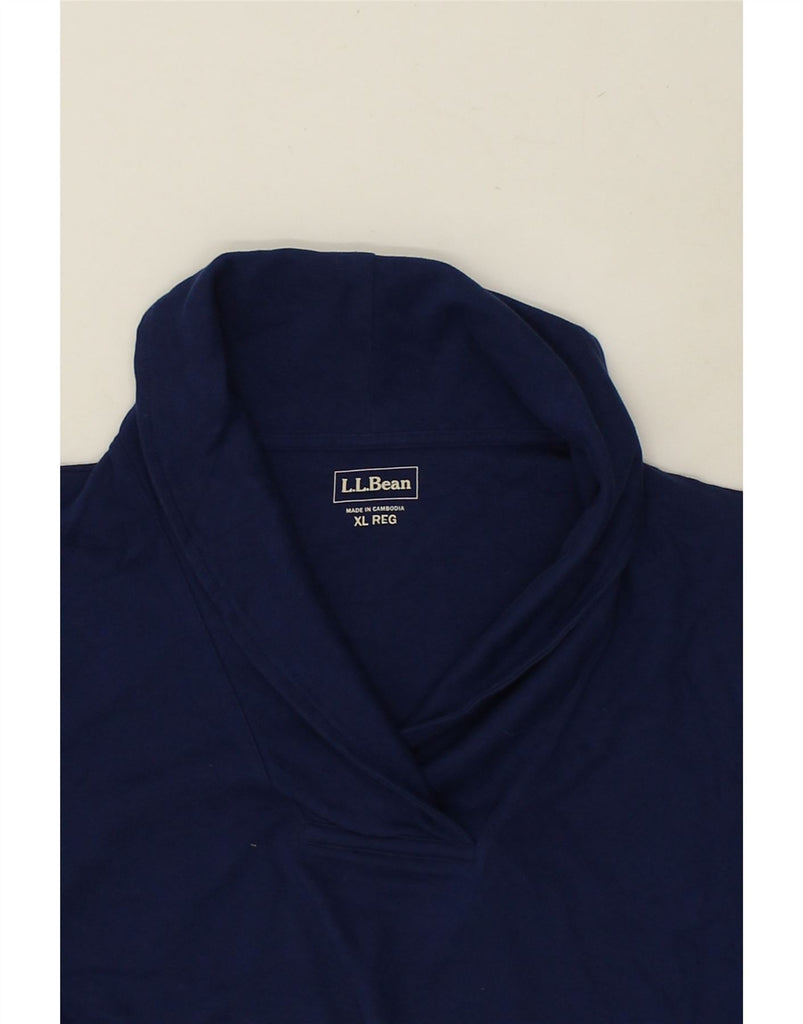 L.L.BEAN Womens Shawl Neck Jumper Sweater UK 18 XL Navy Blue Cotton | Vintage L.L.Bean | Thrift | Second-Hand L.L.Bean | Used Clothing | Messina Hembry 