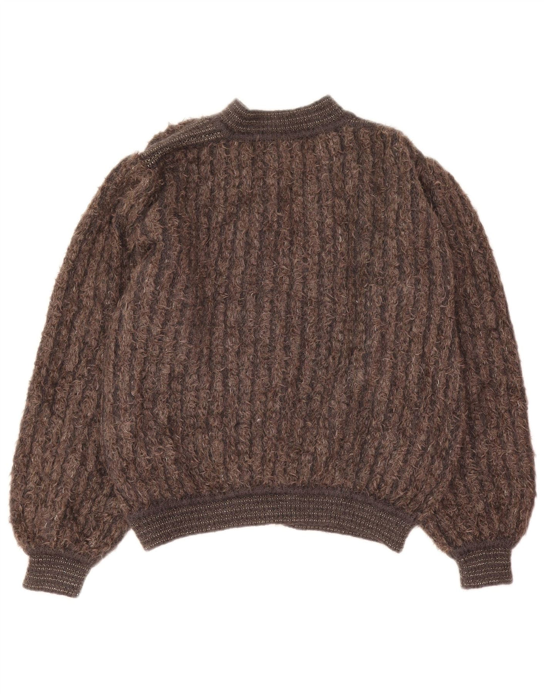 Mariedda Womens Cardigan Sweater IT 46 Large Brown Striped
