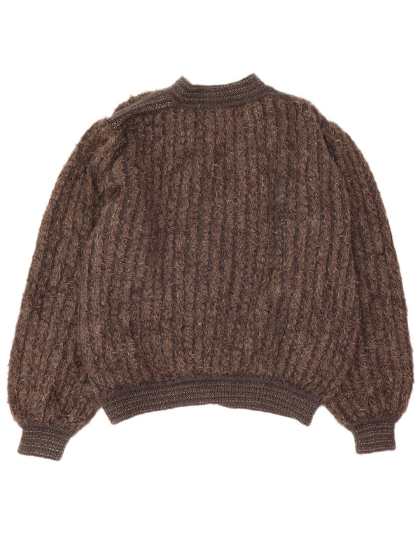 Mariedda Womens Cardigan Sweater IT 46 Large Brown Striped