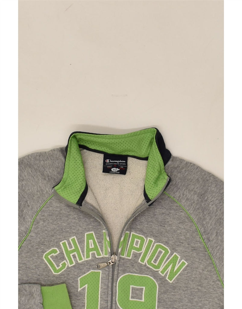 CHAMPION Boys Graphic Tracksuit Top Jacket 13-14 Years XL Grey Cotton | Vintage Champion | Thrift | Second-Hand Champion | Used Clothing | Messina Hembry 