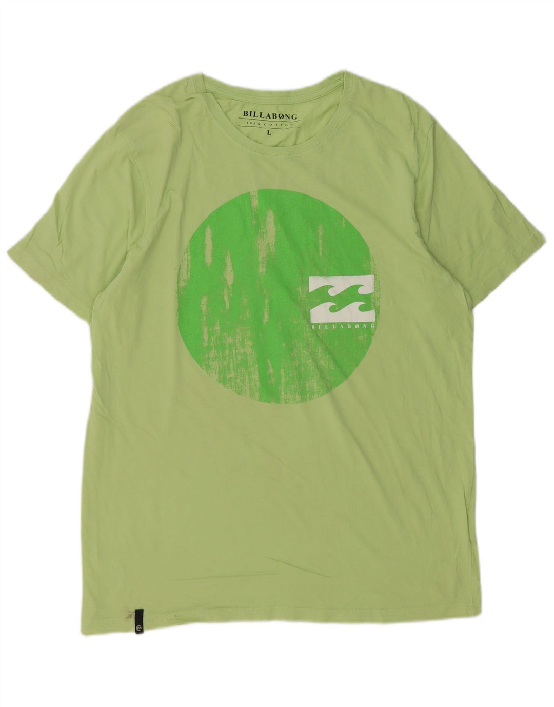 Billabong Mens Graphic T-Shirt Top Large Green Cotton