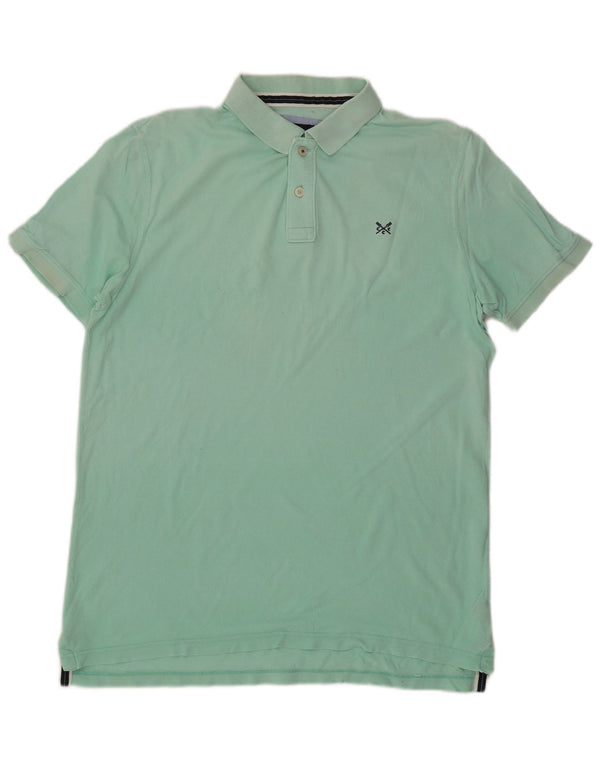 Crew Clothing Mens Polo Shirt Large Turquoise Cotton