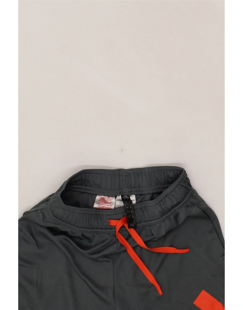 ADIDAS Boys Aeroready Graphic Sport Shorts 9-10 Years  Grey Polyester Vintage Adidas and Second-Hand Adidas from Messina Hembry 