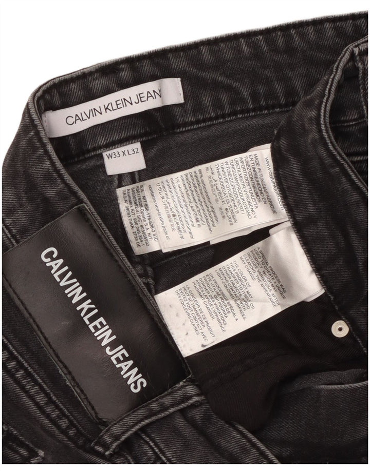 Calvin Klein Jeans Mens Slim Jeans W33 L32 Grey Cotton