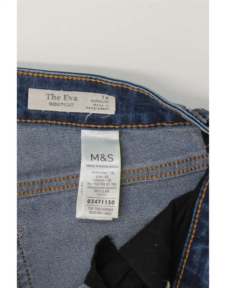 Marks & Spencer Womens The Eva Bootcut Jeans UK 14 Large W32 L27 Blue
