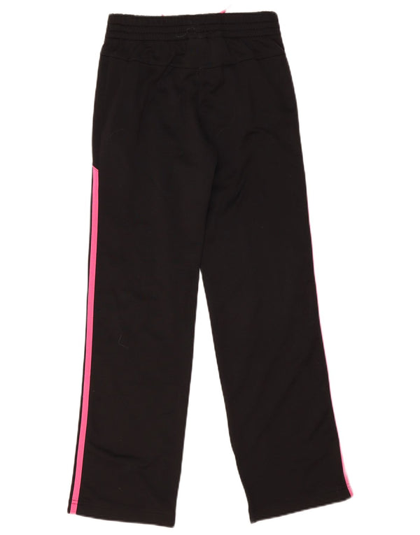 ADIDAS Girls Tracksuit Trousers 11-12 Years Black Polyester