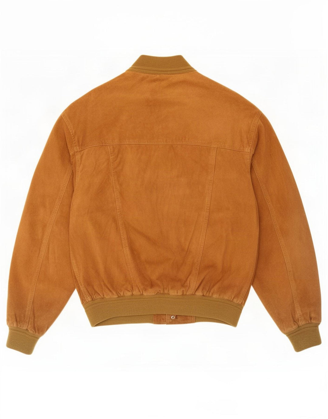 Vintage Mens Suede Bomber Jacket IT 48 Medium Beige Leather