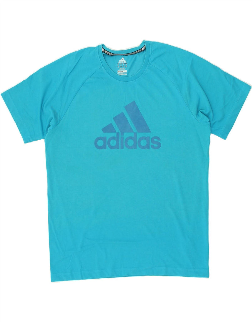 ADIDAS Mens Clima 365 Graphic T-Shirt Top Medium Blue Polyester | Vintage Adidas | Thrift | Second-Hand Adidas | Used Clothing | Messina Hembry 