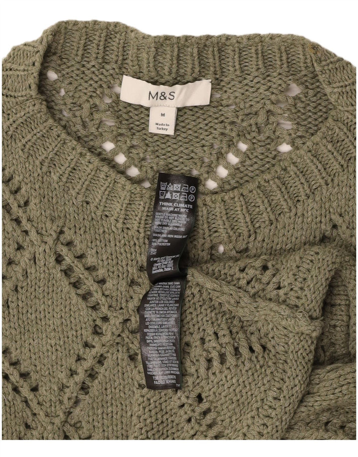 MARKS & SPENCER Mens Crop Vest Tank Top Medium Khaki Argyle/Diamond Cotton