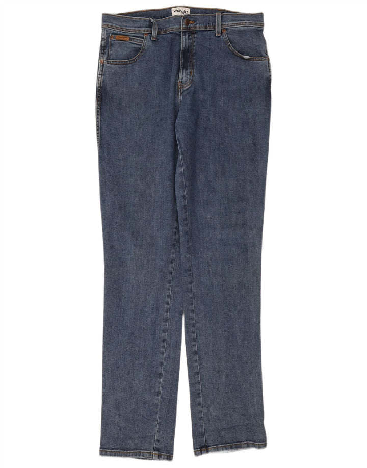 Wrangler Mens Texas Straight Jeans W36 L36 Blue Cotton