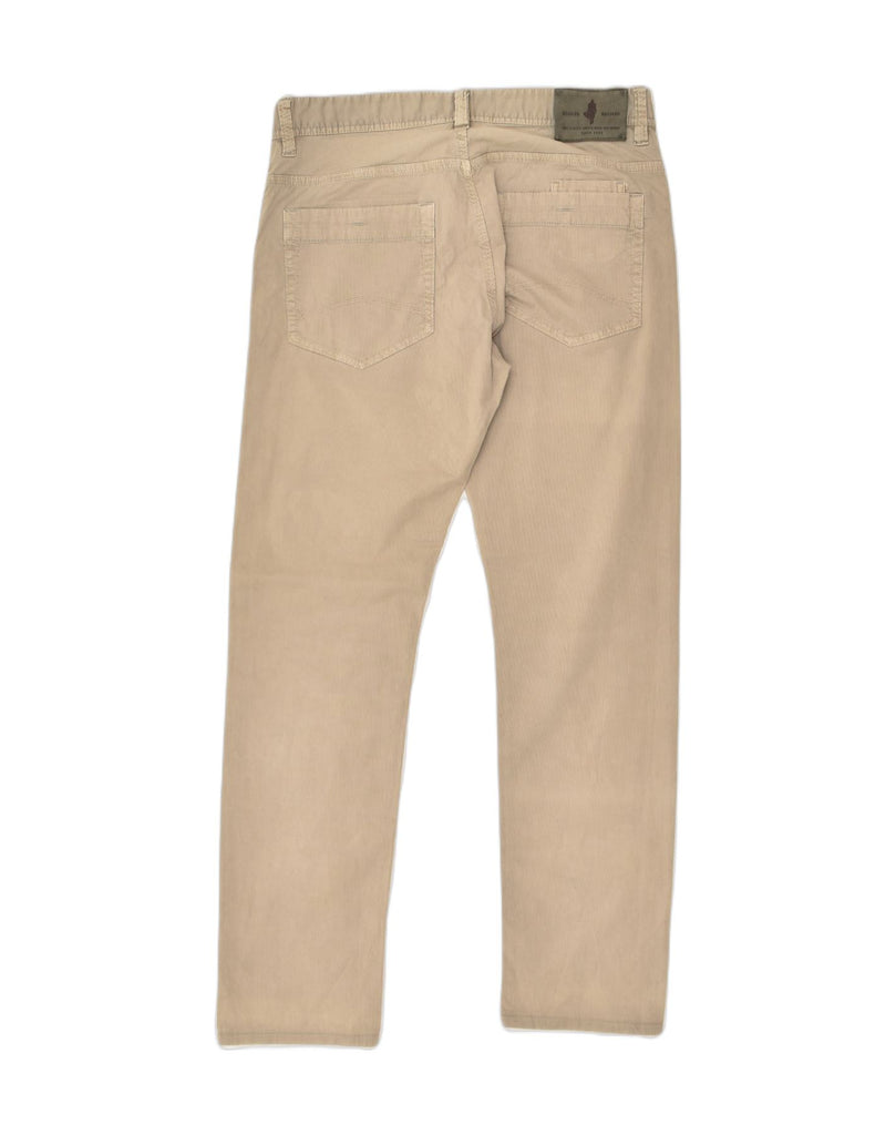 MARLBORO CLASSICS Mens Straight Casual Trousers W32 L34 Beige Polyester | Vintage Marlboro Classics | Thrift | Second-Hand Marlboro Classics | Used Clothing | Messina Hembry 