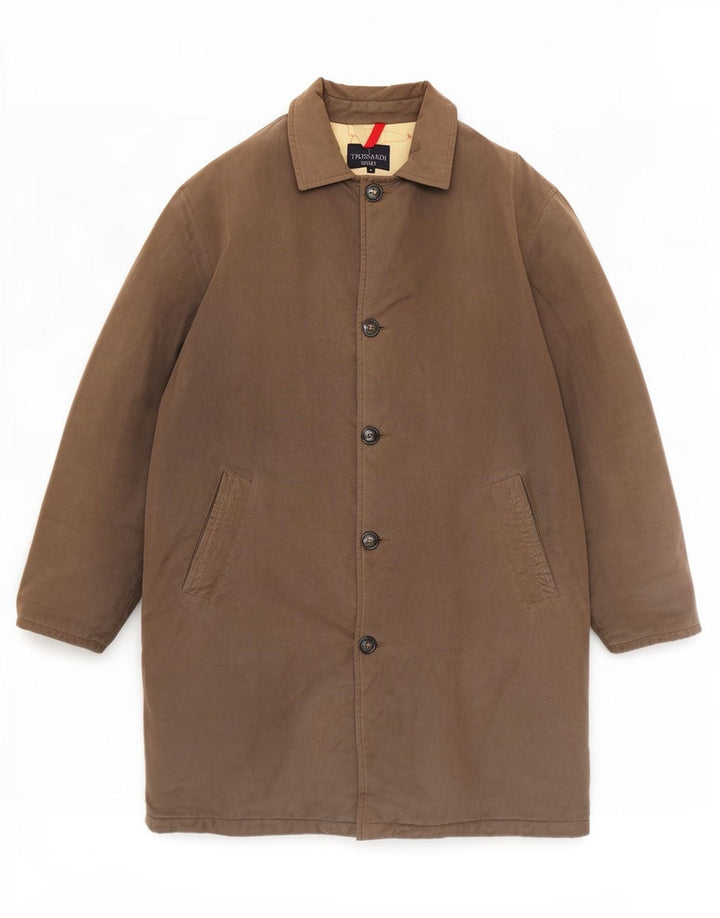 Trussardi Mens Overcoat IT 54 2XL Grey
