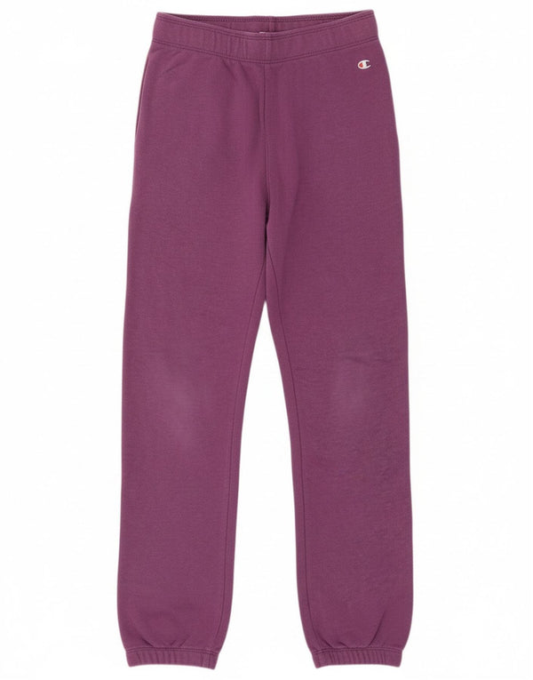 Champion Girls Tracksuit Trousers Joggers 11-12 Years Large Purple