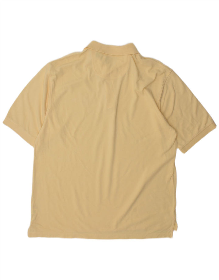 IZOD Mens Polo Shirt Large Yellow Cotton