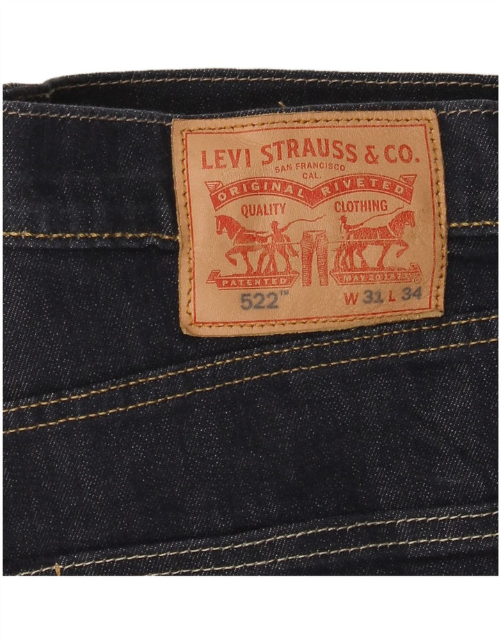 Levi's Mens 522 Slim Tapered Jeans W31 L28 Navy Blue