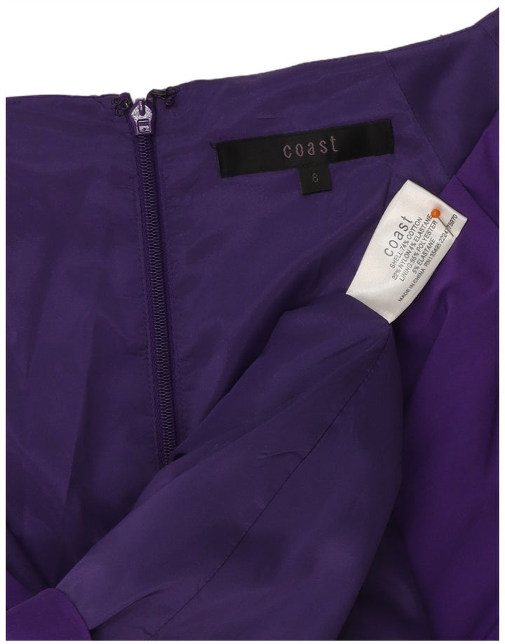 COAST Womens Sheath Dress UK 8 Small Purple Cotton
