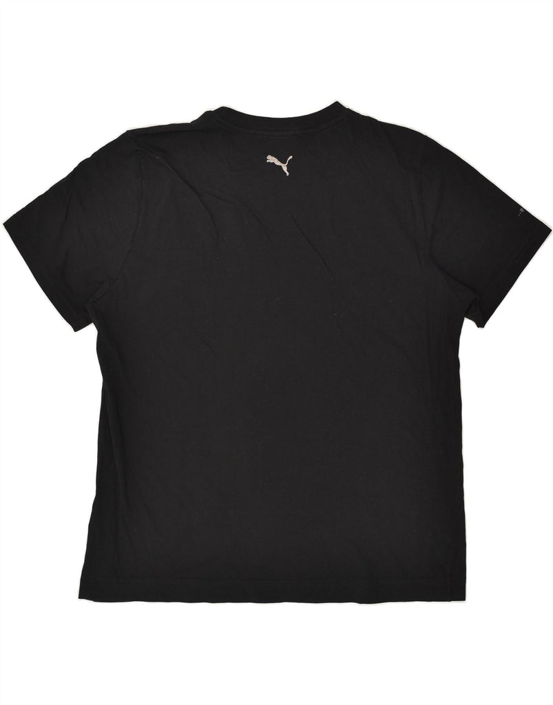 PUMA Mens T-Shirt Top XL Black Cotton | Vintage Puma | Thrift | Second-Hand Puma | Used Clothing | Messina Hembry 