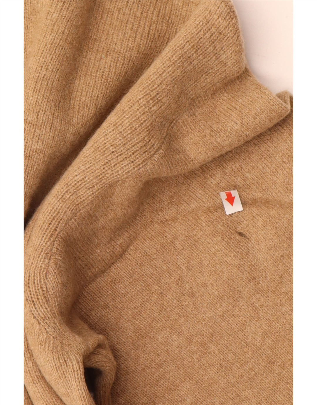 Vintage Mens V-Neck Jumper Sweater IT 48 Medium Beige Wool