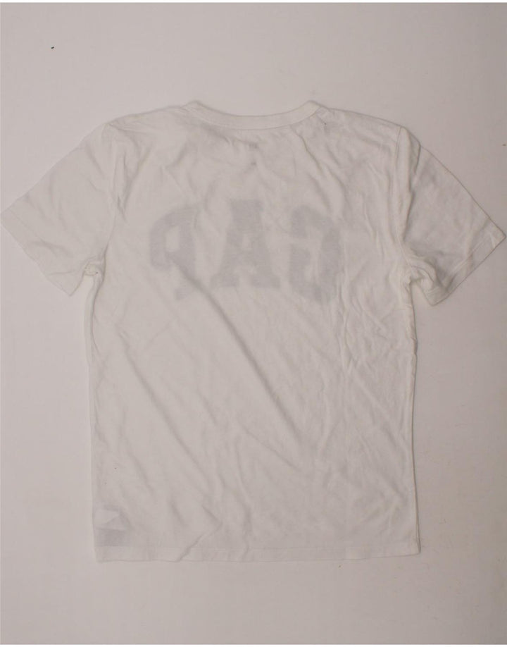 GAP Boys Graphic T-Shirt Top 10-11 Years Large White Cotton Vintage Gap and Second-Hand Gap from Messina Hembry 