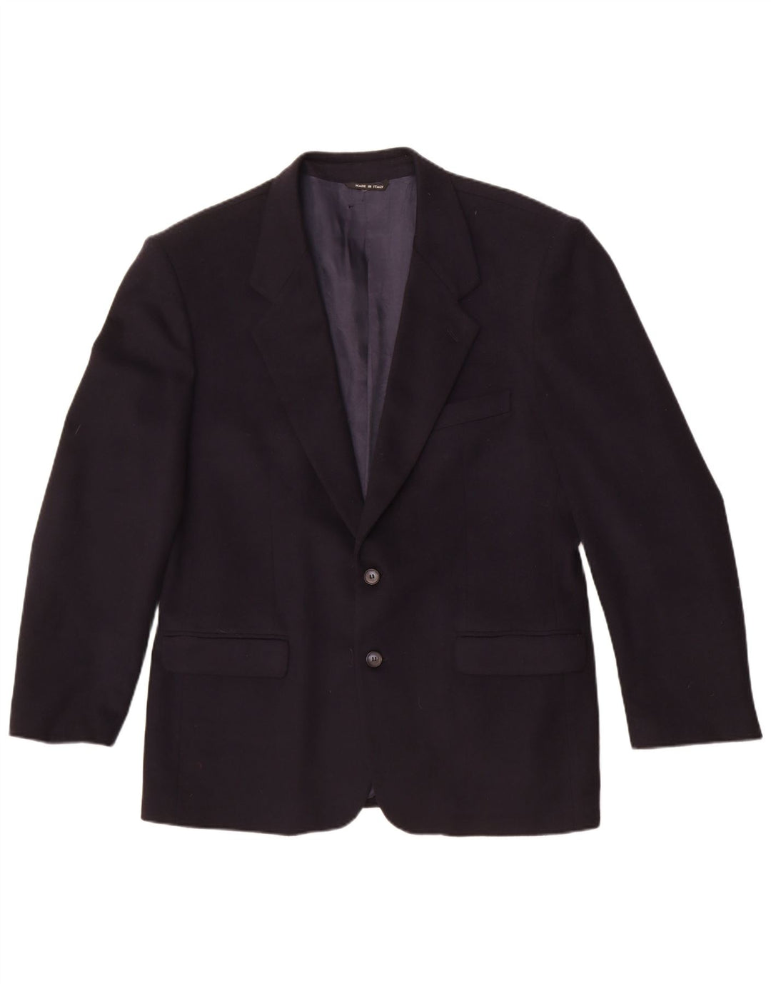 VIA CONDOTTI Mens 2 Button Blazer Jacket IT 52 XL Navy Blue Wool