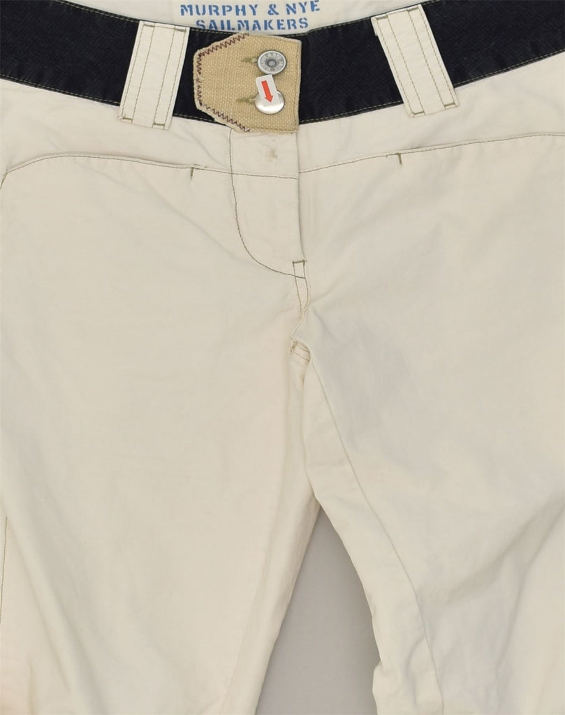 MURPHY & NYE Womens Slim Casual Trousers W30 L28  White | Vintage Murphy & Nye | Thrift | Second-Hand Murphy & Nye | Used Clothing | Messina Hembry 