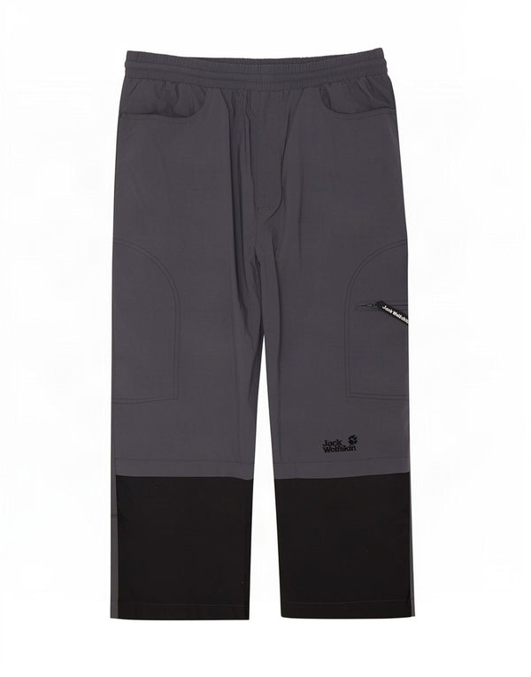 Jack Wolfskin Girls Capri Trousers 15-16 Years W28 L20 Grey Colourblock