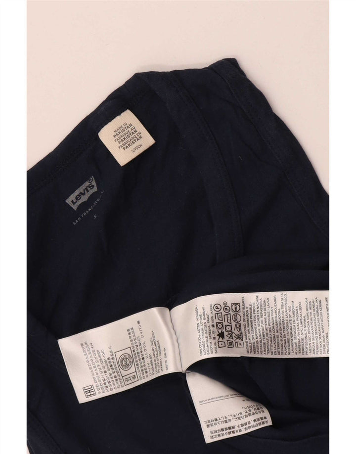 Levi's Womens Vest Top UK 10 Small Navy Blue Cotton