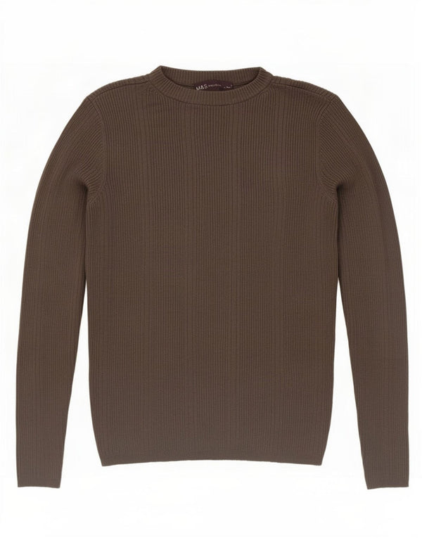 Marks & Spencer Womens Crew Neck Jumper Sweater UK 10 Small Grey