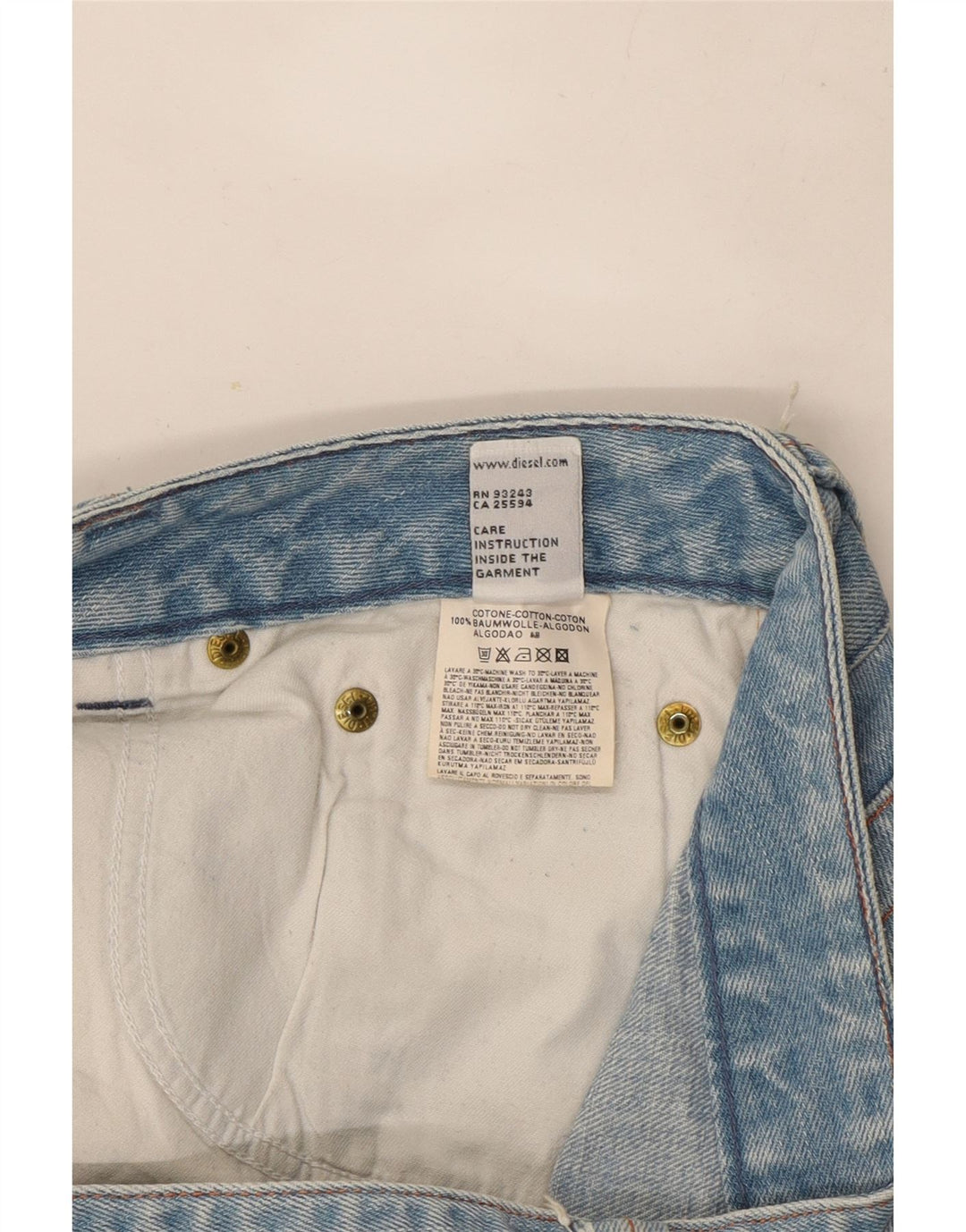 Diesel Womens Bootcut Jeans W32 L34 Blue Cotton