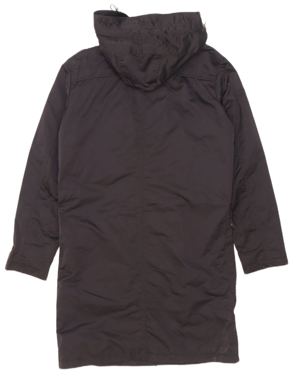 Zara Mens Hooded Padded Coat UK 38 Medium Navy Blue Polyester