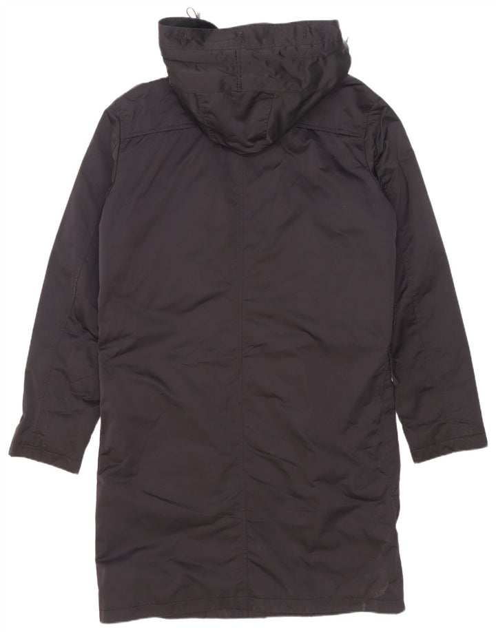 Zara Mens Hooded Padded Coat UK 38 Medium Navy Blue Polyester