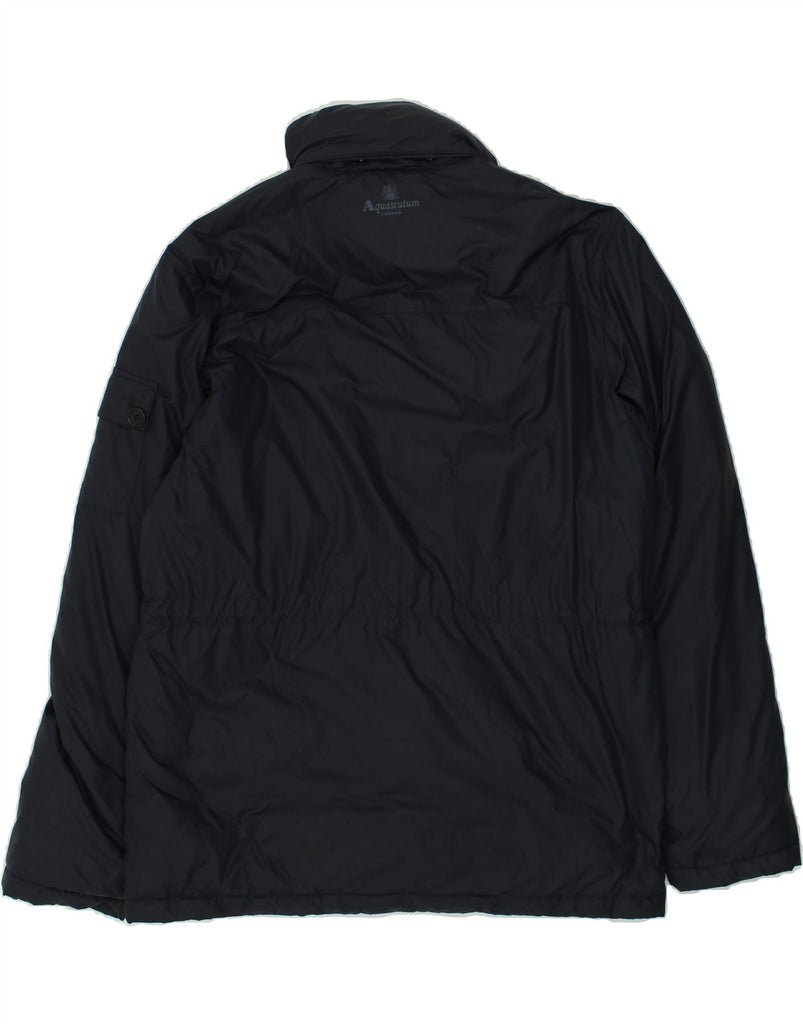 AQUASCUTUM Mens London Windbreaker Jacket UK 38 Medium Black Polyamide | Vintage Aquascutum | Thrift | Second-Hand Aquascutum | Used Clothing | Messina Hembry 