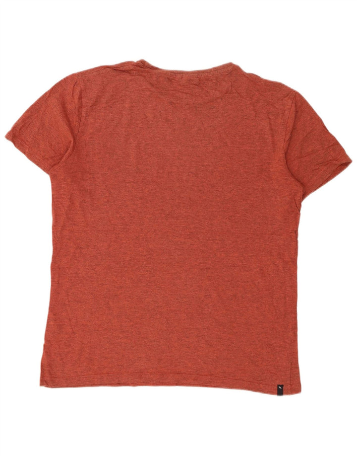 Rip Curl Mens Graphic T-Shirt Top Medium Orange Flecked Cotton