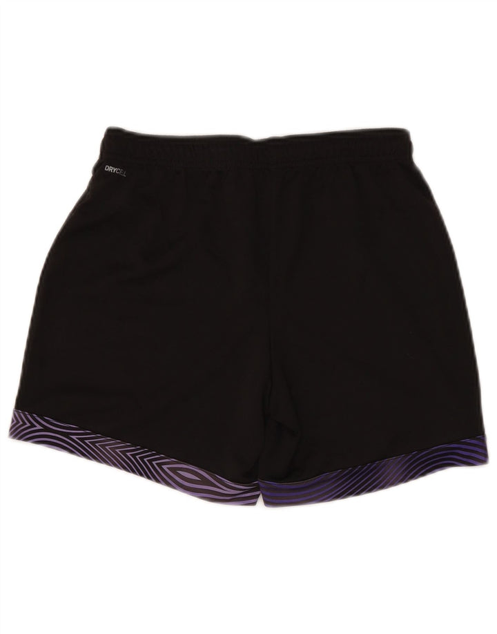 PUMA Womens Sport Shorts UK 10 Small Black Geometric Polyester