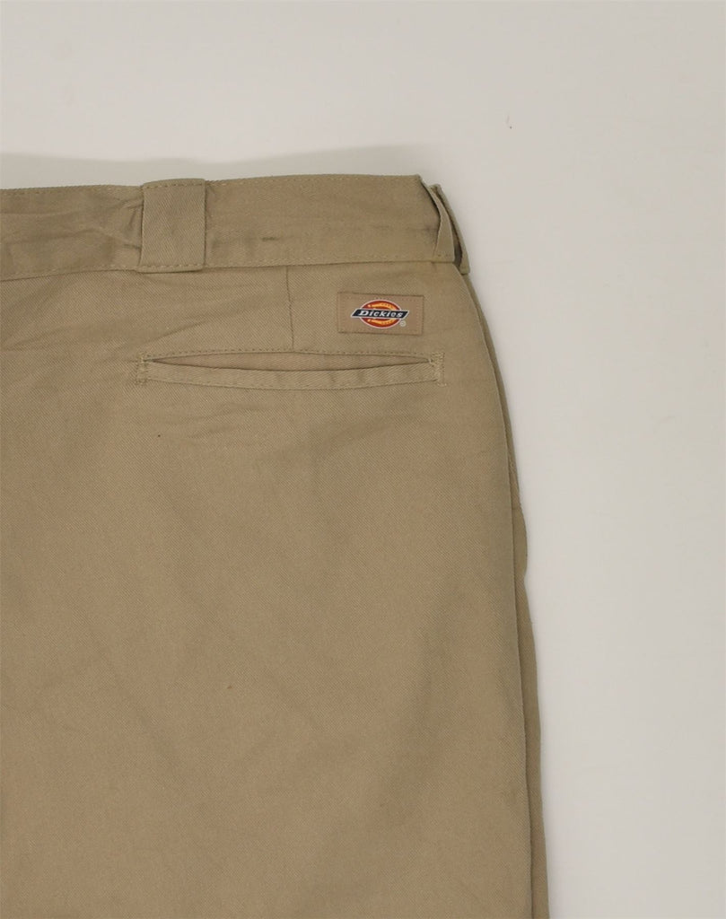 DICKIES Mens Straight Casual Trousers W42 L24 Brown Polyester | Vintage Dickies | Thrift | Second-Hand Dickies | Used Clothing | Messina Hembry 