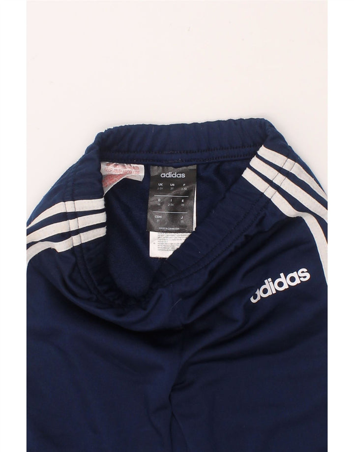 ADIDAS Boys Tracksuit Trousers Joggers 2-3 Years Navy Blue Polyester Vintage Adidas and Second-Hand Adidas from Messina Hembry 
