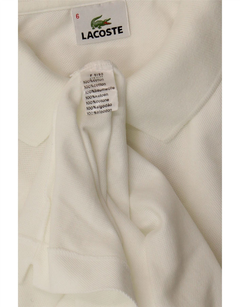 LACOSTE Mens Polo Shirt Size 6 XL White Cotton Vintage Lacoste and Second-Hand Lacoste from Messina Hembry 