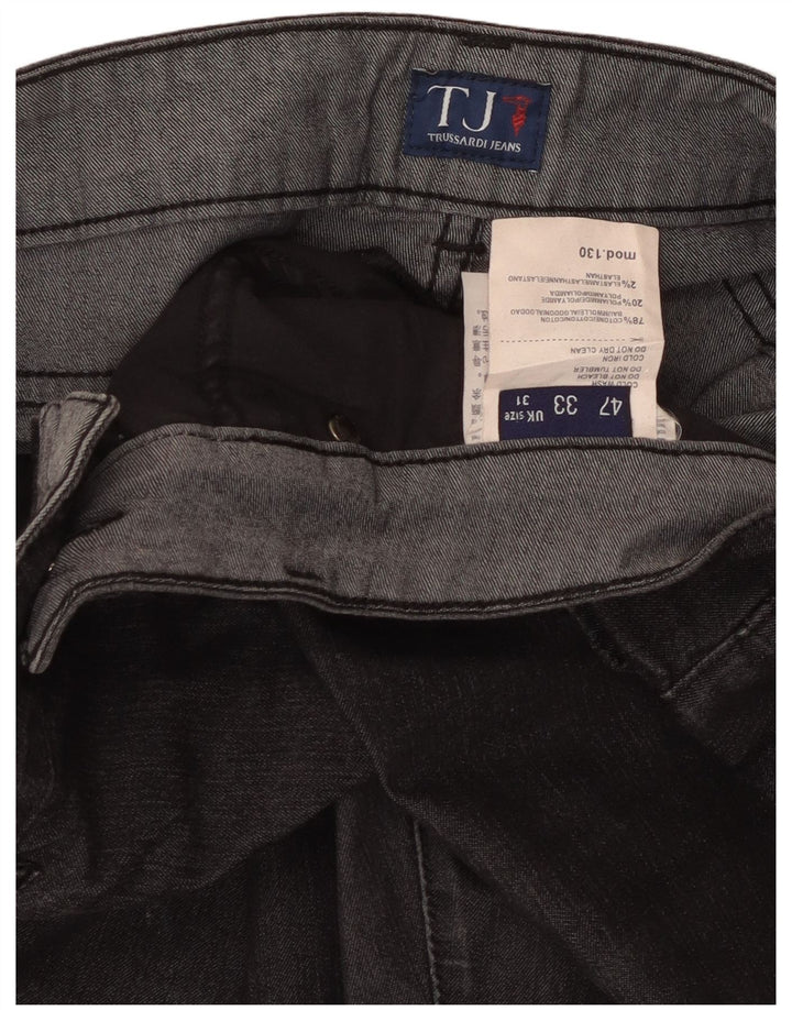 Trussardi Womens Straight Jeans W31 L26 Black Cotton