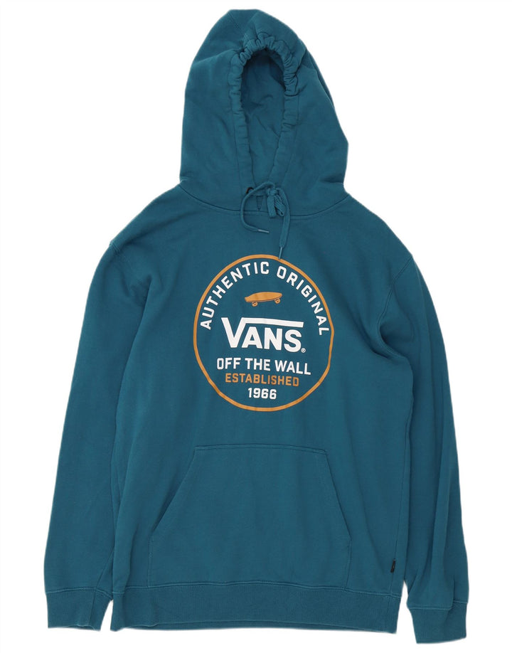 Vans Mens Graphic Hoodie Jumper Medium Blue