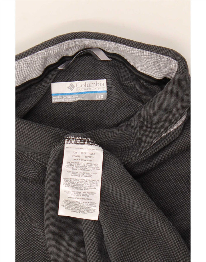 Columbia Mens Polo Shirt Large Grey Modal