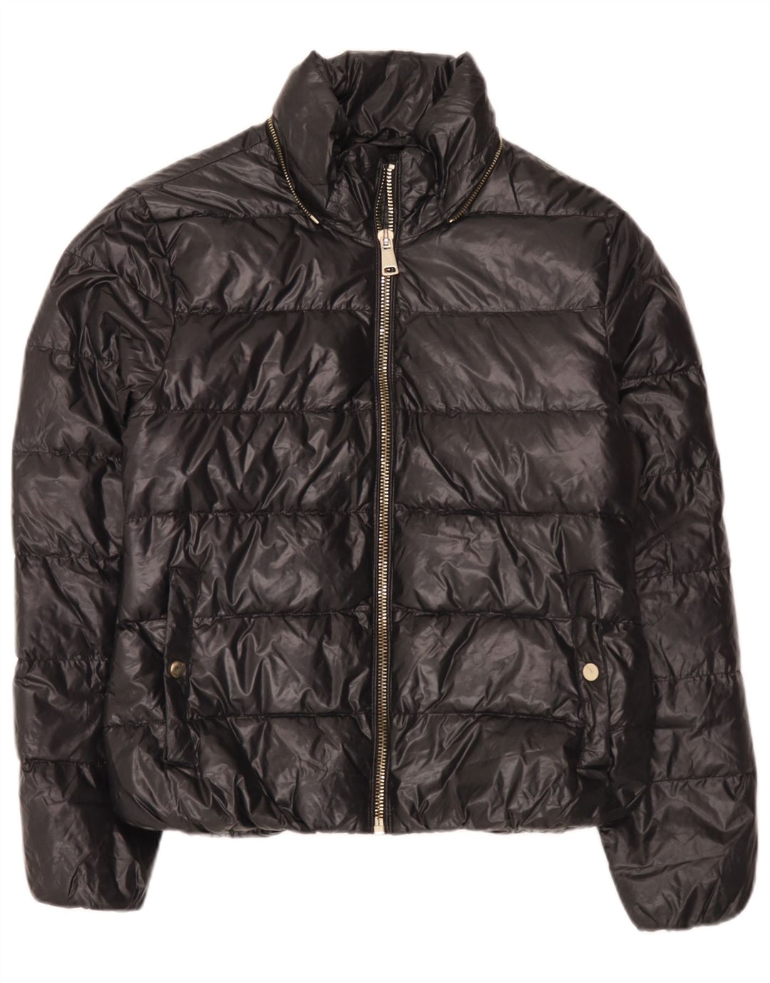 Zara Womens Padded Jacket UK 14 Large Black