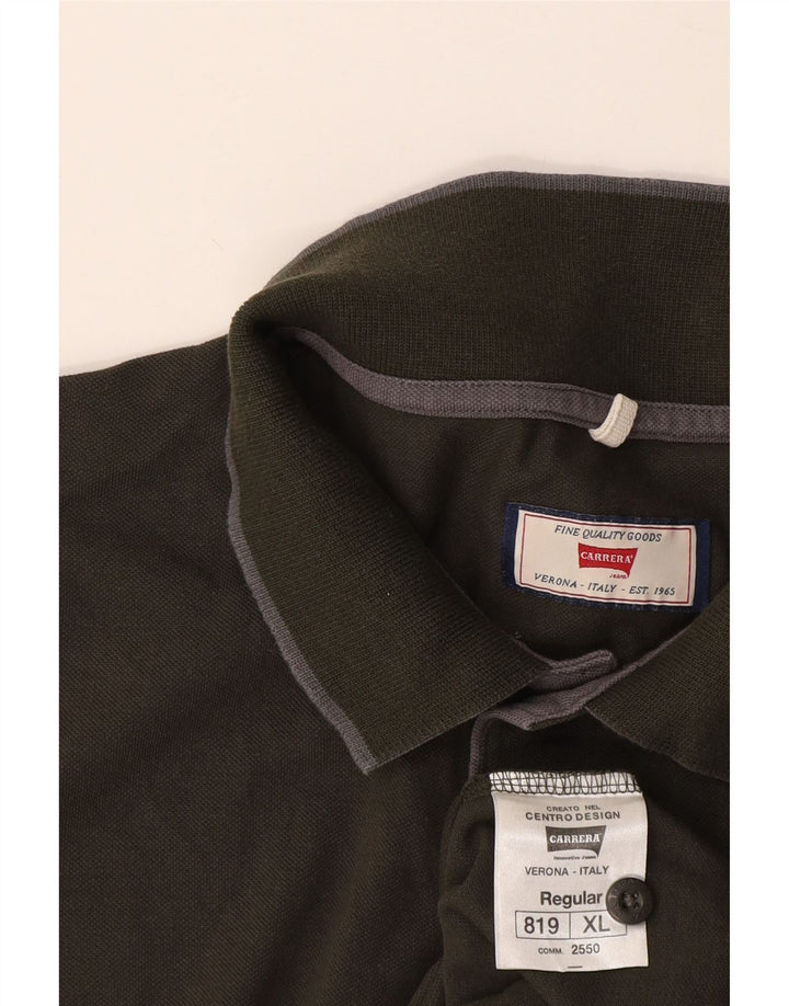 Carrera Mens Regular Fit Polo Shirt XL Khaki Cotton